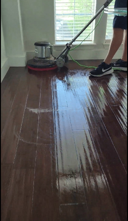 wood floor cleaning process