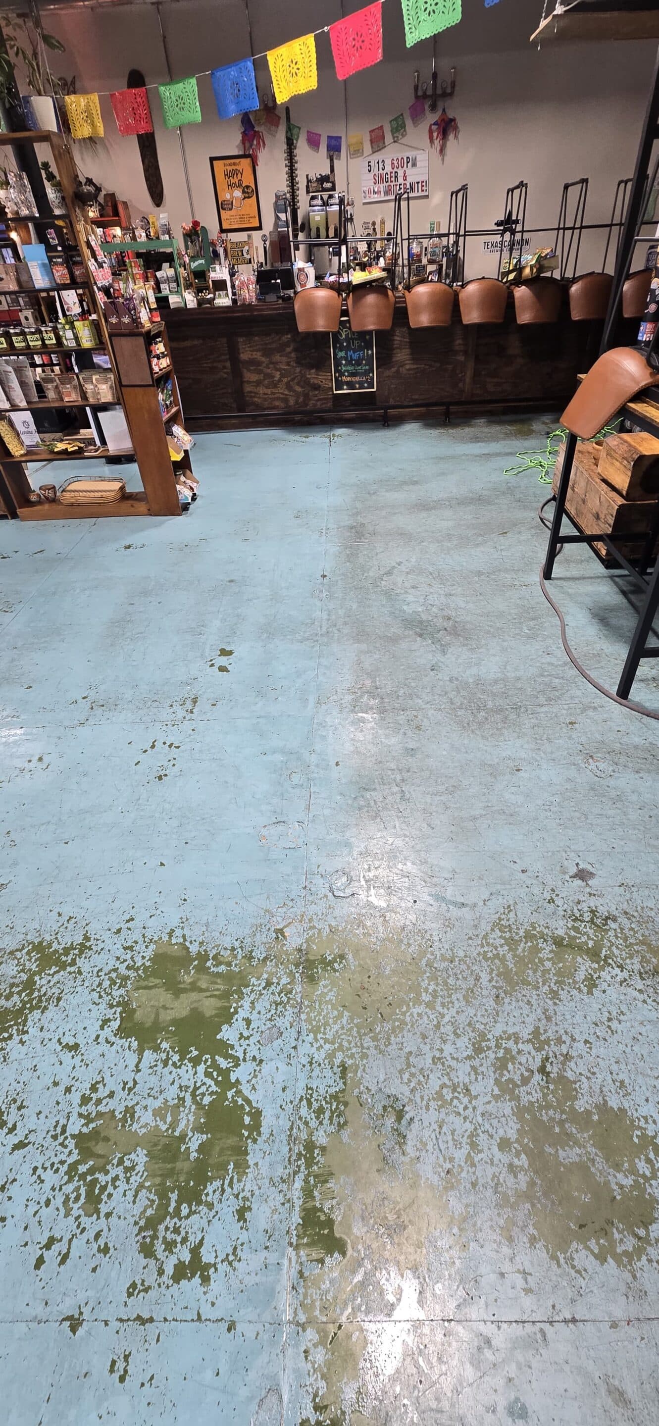 Cleaned commercial floors